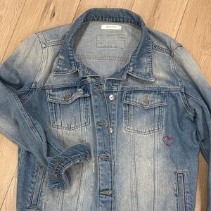 Anine Bing Jean Jacket with Embroidery